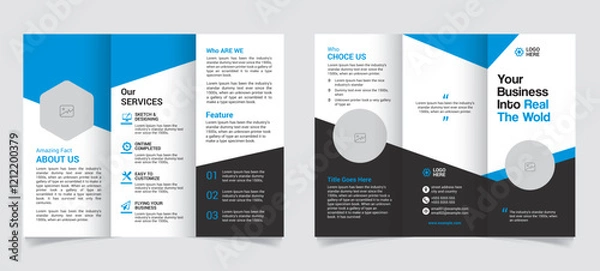 Fototapeta Trifold Brochure Template Vector File