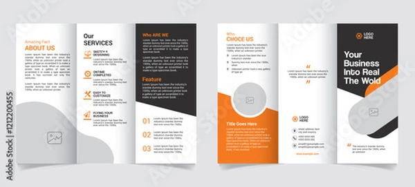 Obraz Trifold brochure template Design vector file