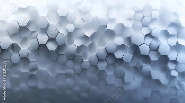Fototapeta Abstract Hexagon Pattern Soft Light Background. AI Generated