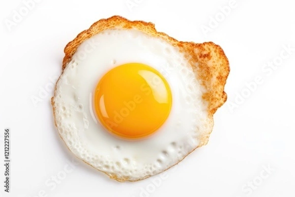 Fototapeta Isolated white background fried egg