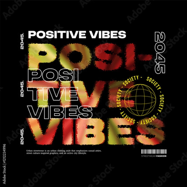Obraz Streetwear Design, Urban Style, Text Slogan. Print Pattern Design for T-shirts, Jackets or Screen Printing.	