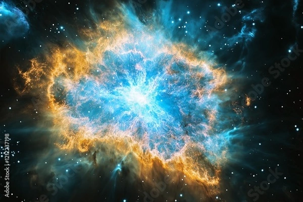 Obraz A supernova with a massive explosio