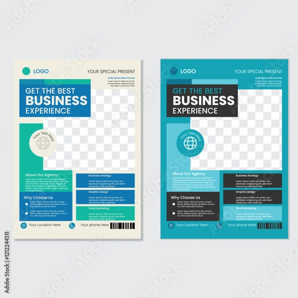 Fototapeta "Professional Business Flyer Template – Modern, Creative, and Fully Customizable Design for Marketing"