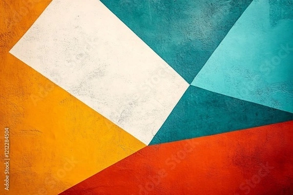 Fototapeta Abstract Geometric Wall Art With Vibrant Colors