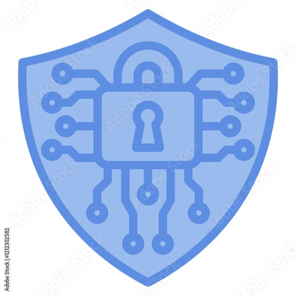 Fototapeta Cyber Security Icon Element For Design