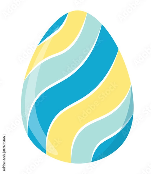 Fototapeta Easter egg with spiral pattern
