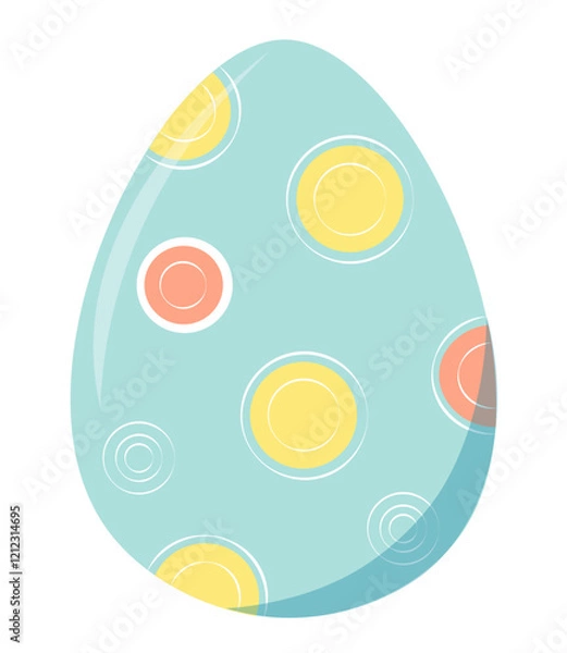 Fototapeta Easter egg with polka dot pattern