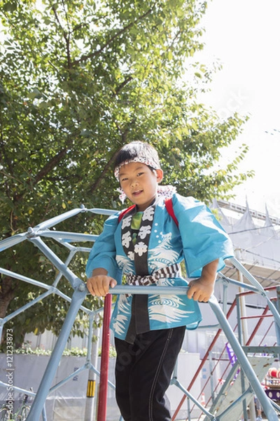 Fototapeta ハッピを着た子供