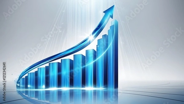 Fototapeta Upward Momentum: Charting the Path to Achievement