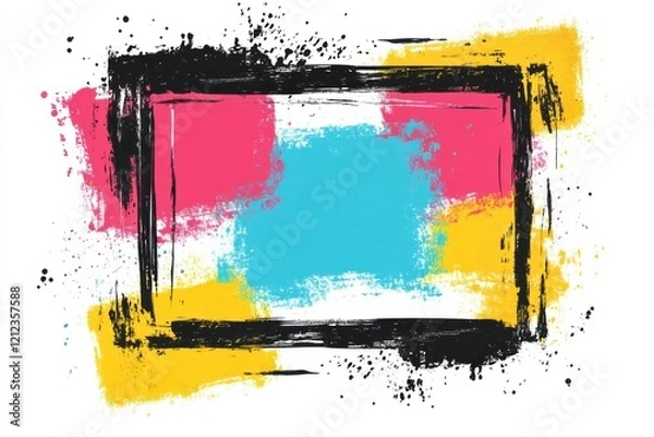 Fototapeta Versatile square frame designs with textured backgrounds for social media marketing and branding projects, perfect for creative professionals seeking unique presentation options