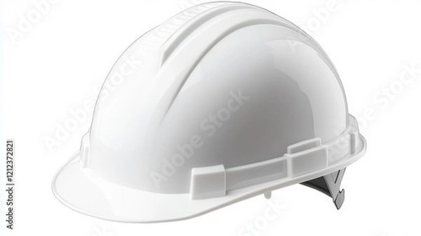 Fototapeta White Construction Hard Hat Isolated on White Background