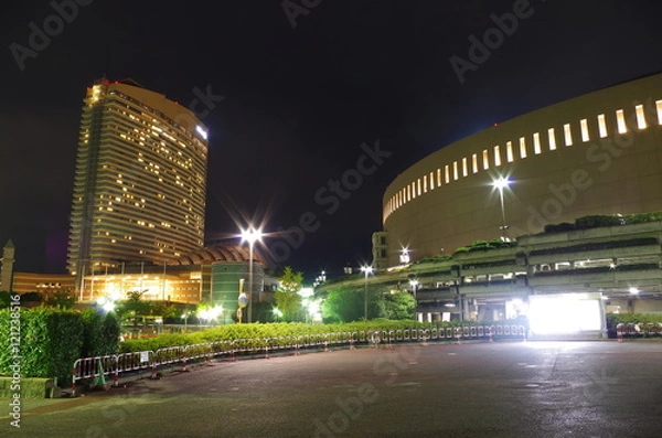 Fototapeta 夜景ヤフオクドーム周辺