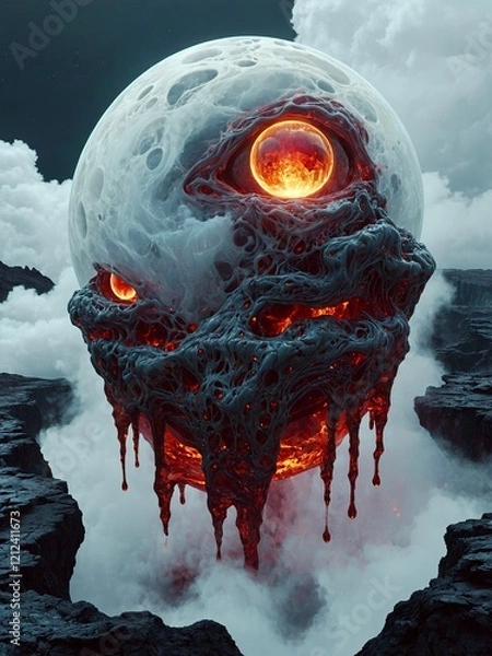 Obraz Surreal alien planet space landscape 