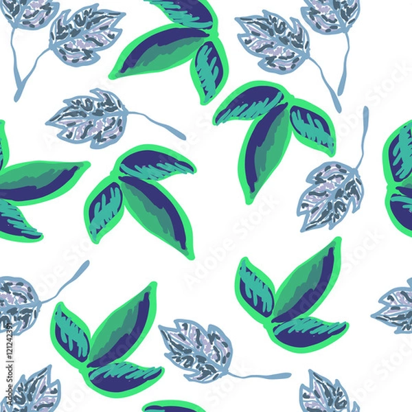 Obraz Seamless pattern with leaves.