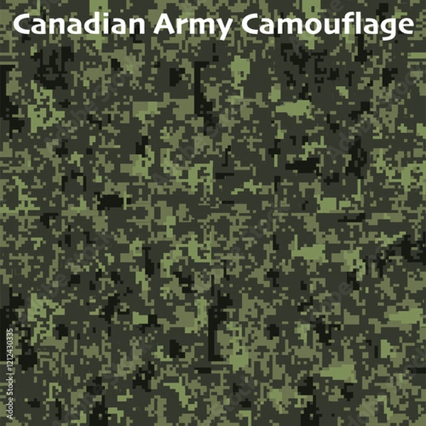 Fototapeta Canadian Forces. Professional army pixel camouflage of Canada. Professional army of the country.