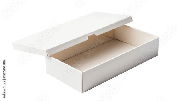 Fototapeta  Narrow empty white box png 