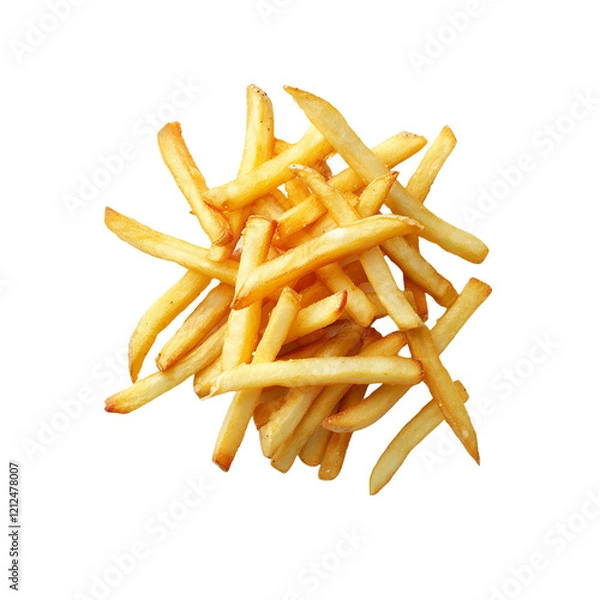 Fototapeta Fast Food Fries Fried chicken isolated on transparent background