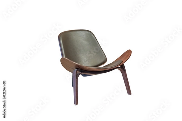Fototapeta isolated luxury style chair on white background with clipping path