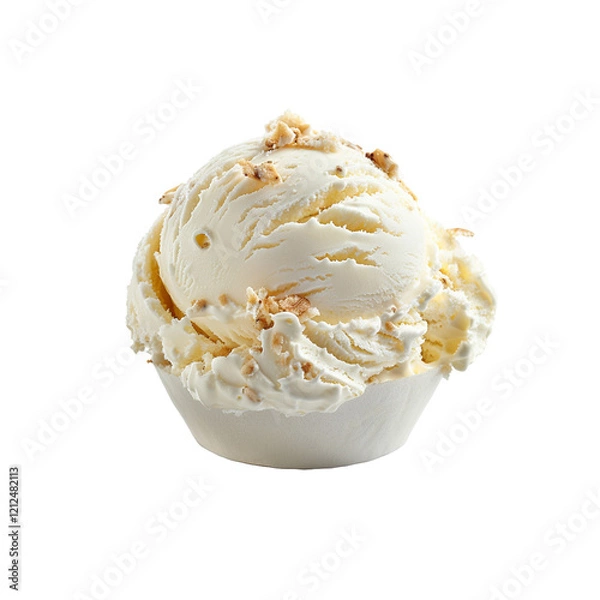 Fototapeta Ice cream scoop isolated on transparent background