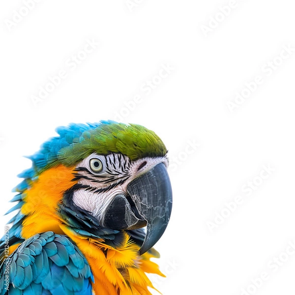 Fototapeta animals and pets Cat cow camel parrot lion isolated on transparent backgorpund