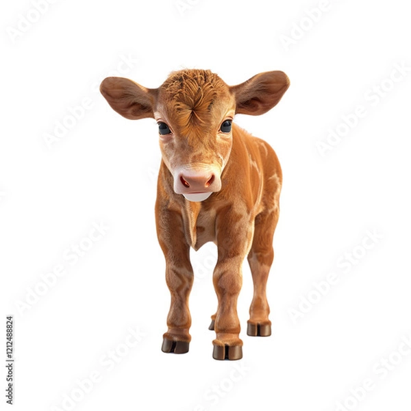 Fototapeta animals and pets Cat cow camel parrot lion isolated on transparent backgorpund