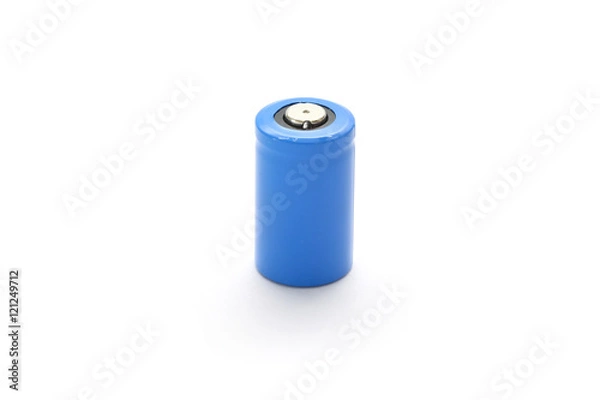 Fototapeta CR2 Lithium Battery Isolated on White Background