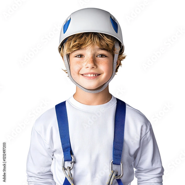 Obraz Child engaging in rock climbing activity outdoor adventure photo natural environment close-up exploration