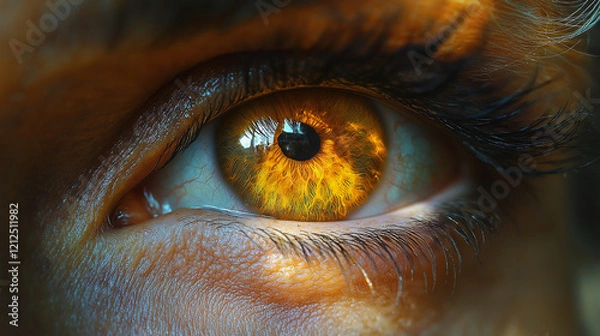 Obraz Golden Eye: A Glimpse into Vibrant Detail