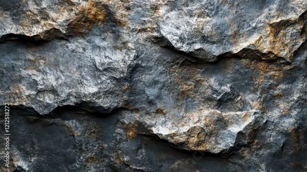 Obraz Close up of a textured rock wall showcasing rusted surfaces and natural geological patterns