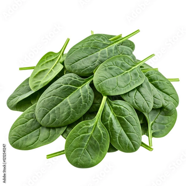 Fototapeta spinach leaves isolated on transparent background