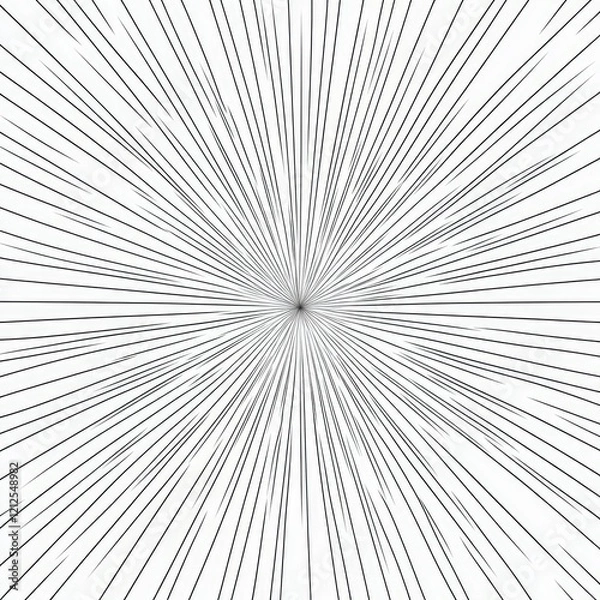 Fototapeta Radiating lines art abstract design digital illustration minimalist style symmetrical view visual concept for designers