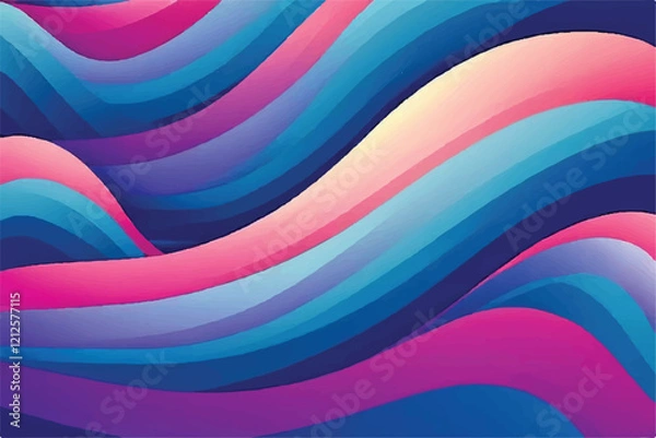 Fototapeta Wavy background. Abstract background. Groovy colorful wavy pattern background. Layered Waves Background. 
