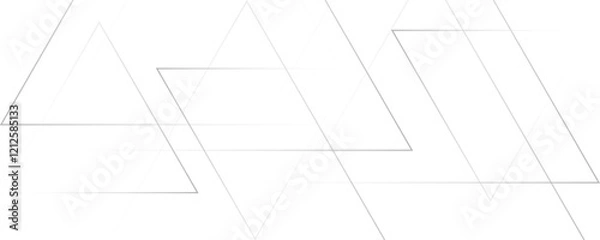 Obraz Abstract white and gray color geometric shape and lines seamless pattern transparent background design.
