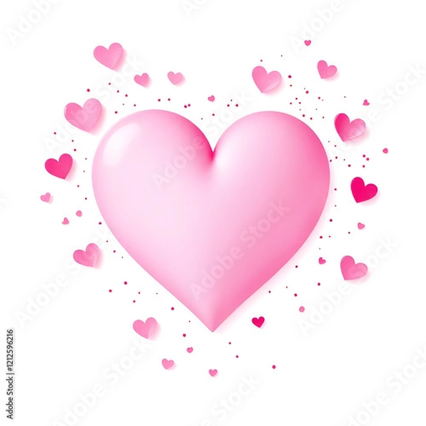 Fototapeta Heart shape Isolated on white background