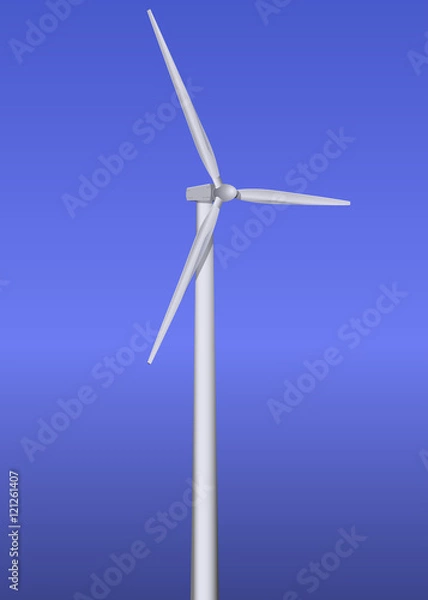 Fototapeta Isolated wind turbine