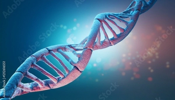 Fototapeta Floating DNA embodies the interconnectedness of life.  