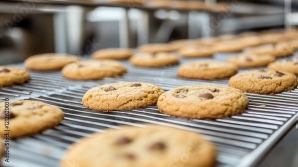 Fototapeta The process of inspecting cookies for imperfections