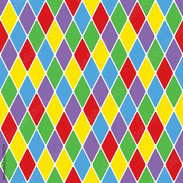 Obraz Harlequin particoloured seamless pattern 3.8