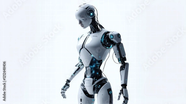 Obraz Futuristic Humanoid Robot with Advanced AI and Cybernetic Design