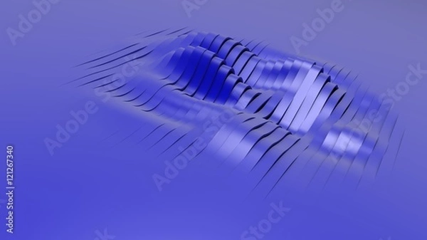 Obraz Blue and wavy stripes