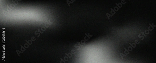 Fototapeta Black grainy gradient background noise texture blurred dark header backdrop poster banner header cover design