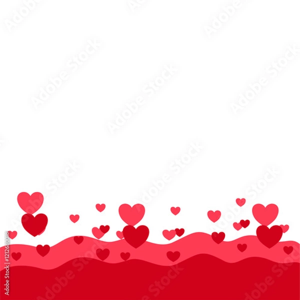 Fototapeta Valentine's Bottom Decoration