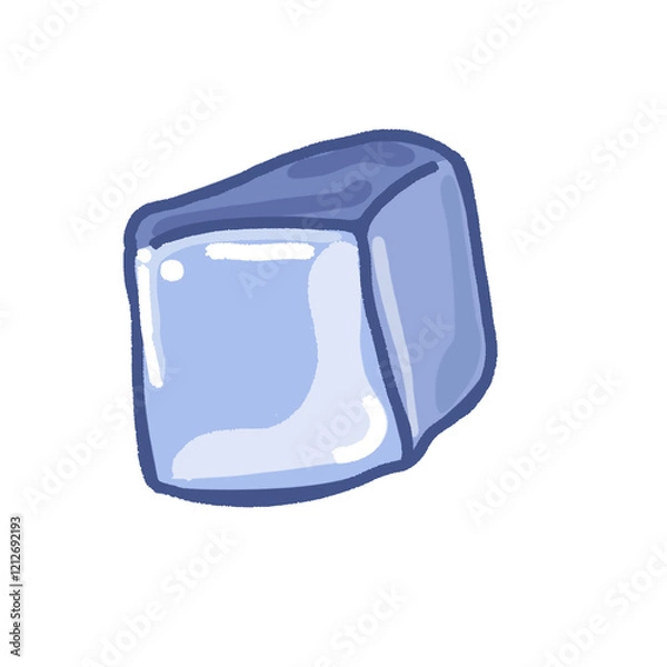 Fototapeta Ice cube transparent background