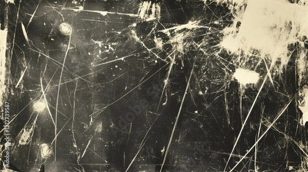 Obraz Vintage paper texture featuring wet plate effects with dirt, scratches, and an abstract background for artistic and design use.
