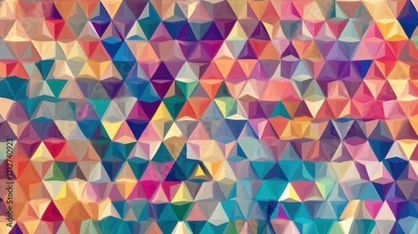 Fototapeta Abstract Colorful Triangular Pattern