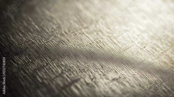 Fototapeta Fine Brushed Steel Surface with Subtle Crosshatch Patterns, Industrial Setting, High-Resolution Texture Photography
