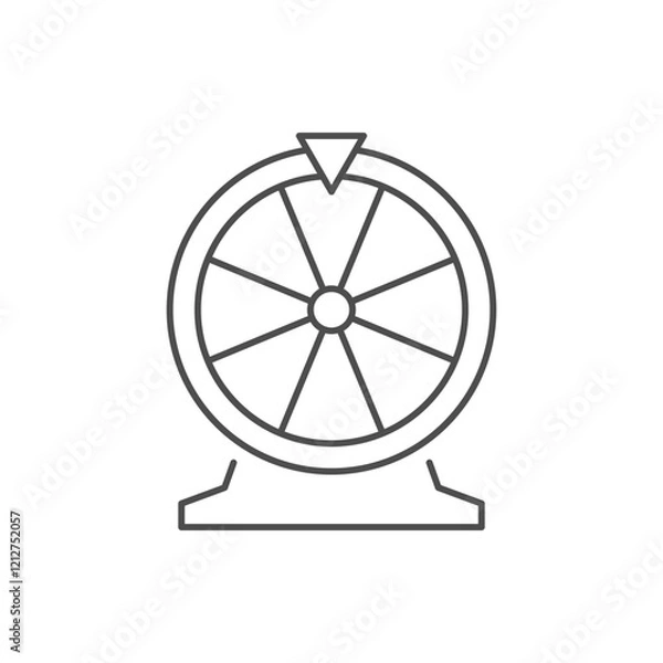 Obraz Fortune wheel line outline icon