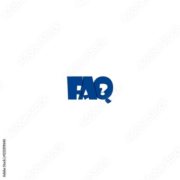 Fototapeta FAQ icon isolated on white background