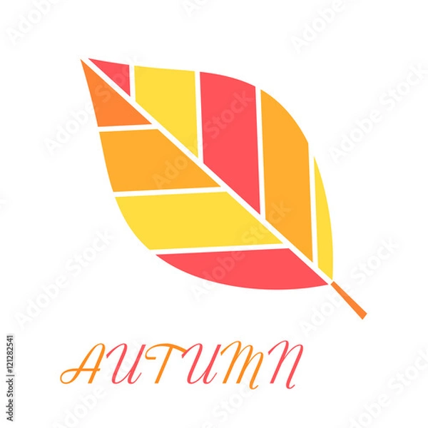 Fototapeta Autumn leaf vector