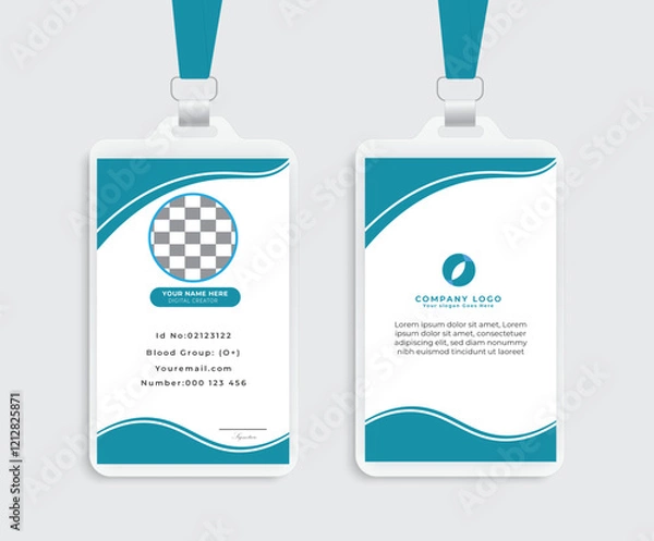 Fototapeta ID-Card-Mockup Templete